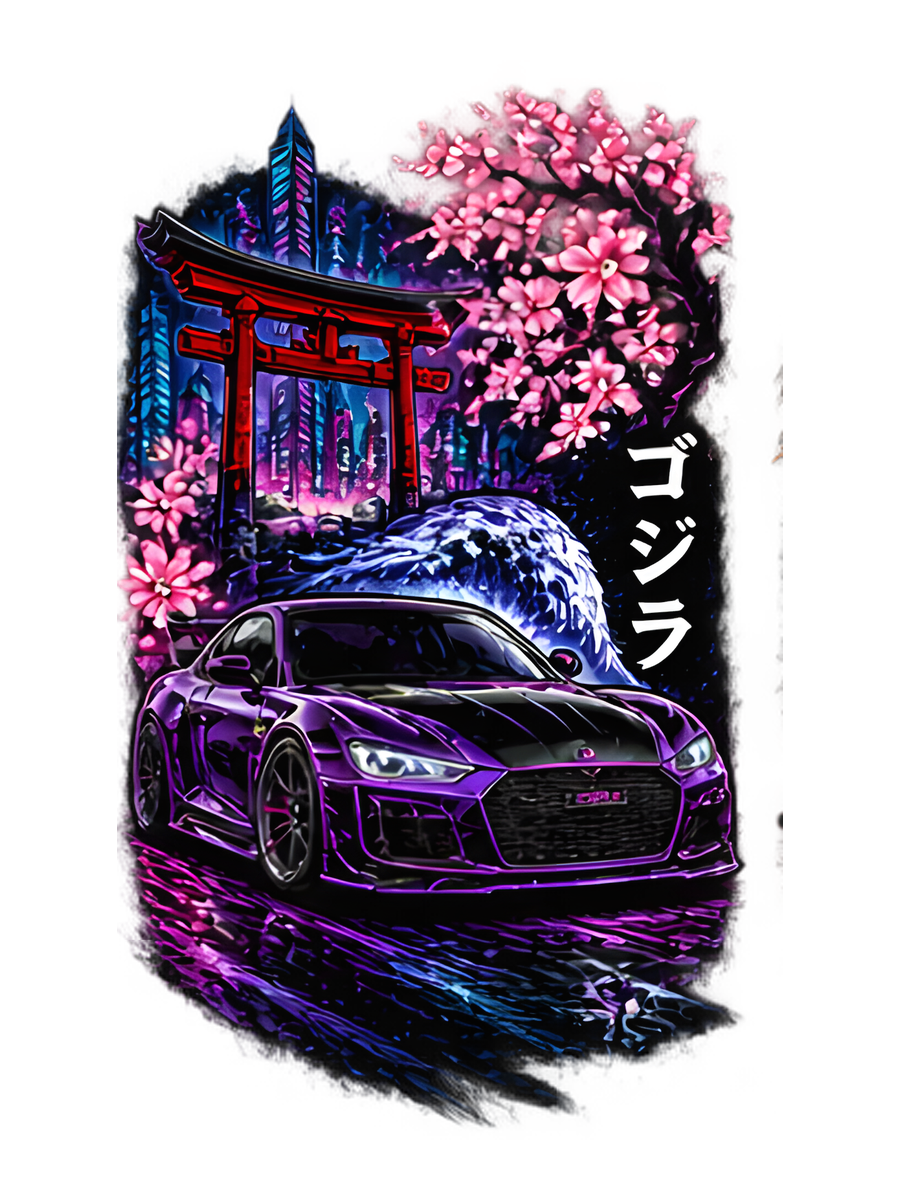 Purple Godzilla Sports Car Air Freshener