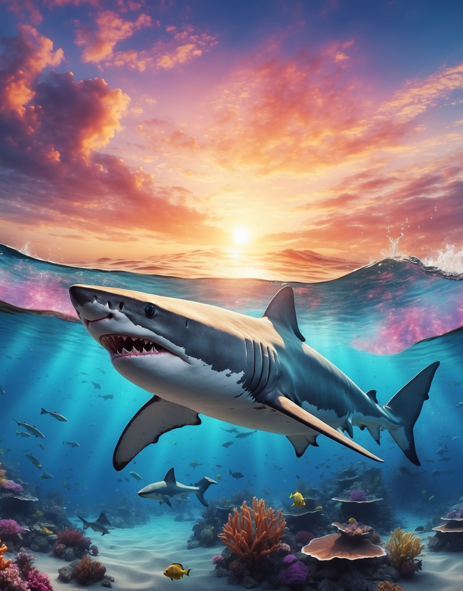 Shark over the Coral Reef Air Freshener