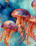 Coral and Purple Jellyfish Air Freshener