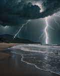 Lightning over the Ocean Air Freshener