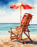 Beach Chair and Red Umbrella Air Freshener