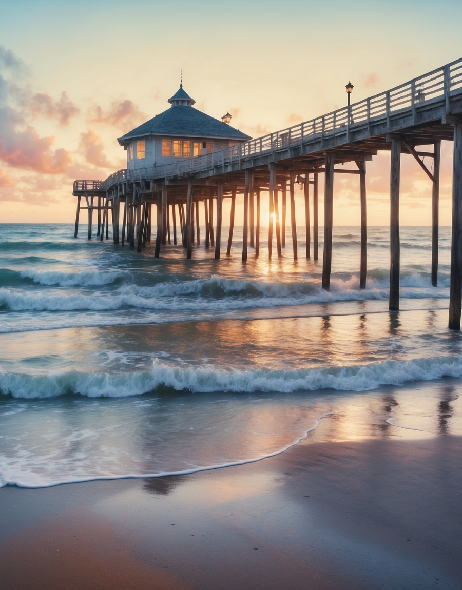 Seaside Pier at Sunset Air Freshener