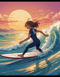 Surfer Girl at Sunset Air Freshener