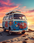 Blue Floral Camper Van Air Freshener