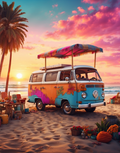 Sunset Beach Camper Van Air Freshener
