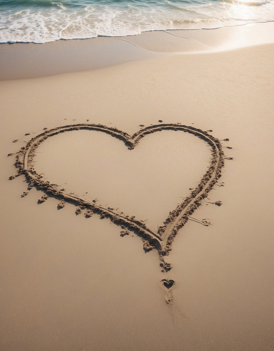 Heart in the Sand by the Surf Air Freshener