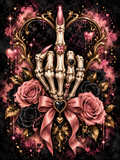Skeleton Finger with Pink Roses - Air Freshener