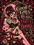 Good Girls Read Dirty Books - Pink Skeleton - Air Freshener