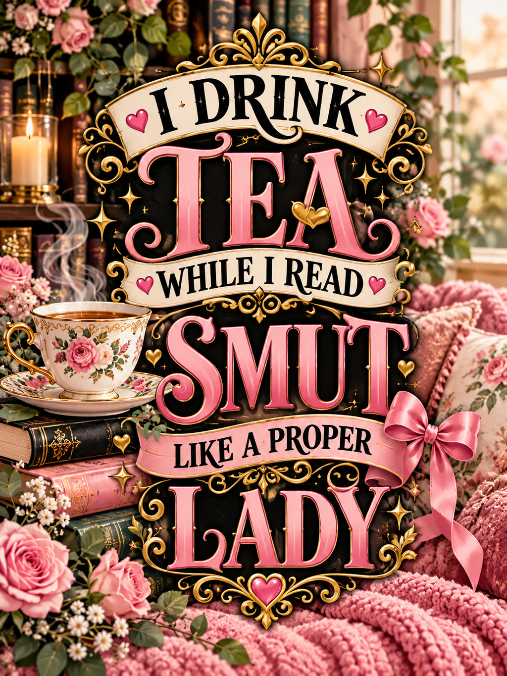 I Drink Tea While I Read Smut Like a Proper Lady - Air Freshener