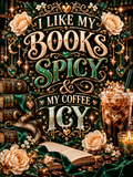 I Like My Books Spicy and My Coffee Icy - Air Freshener