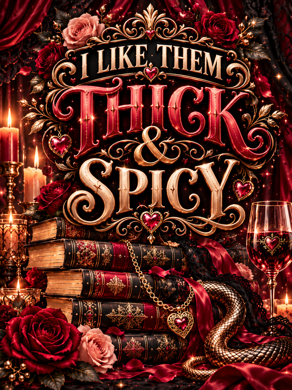 I Like Them Thick and Spicy - Red Library - Air Freshener