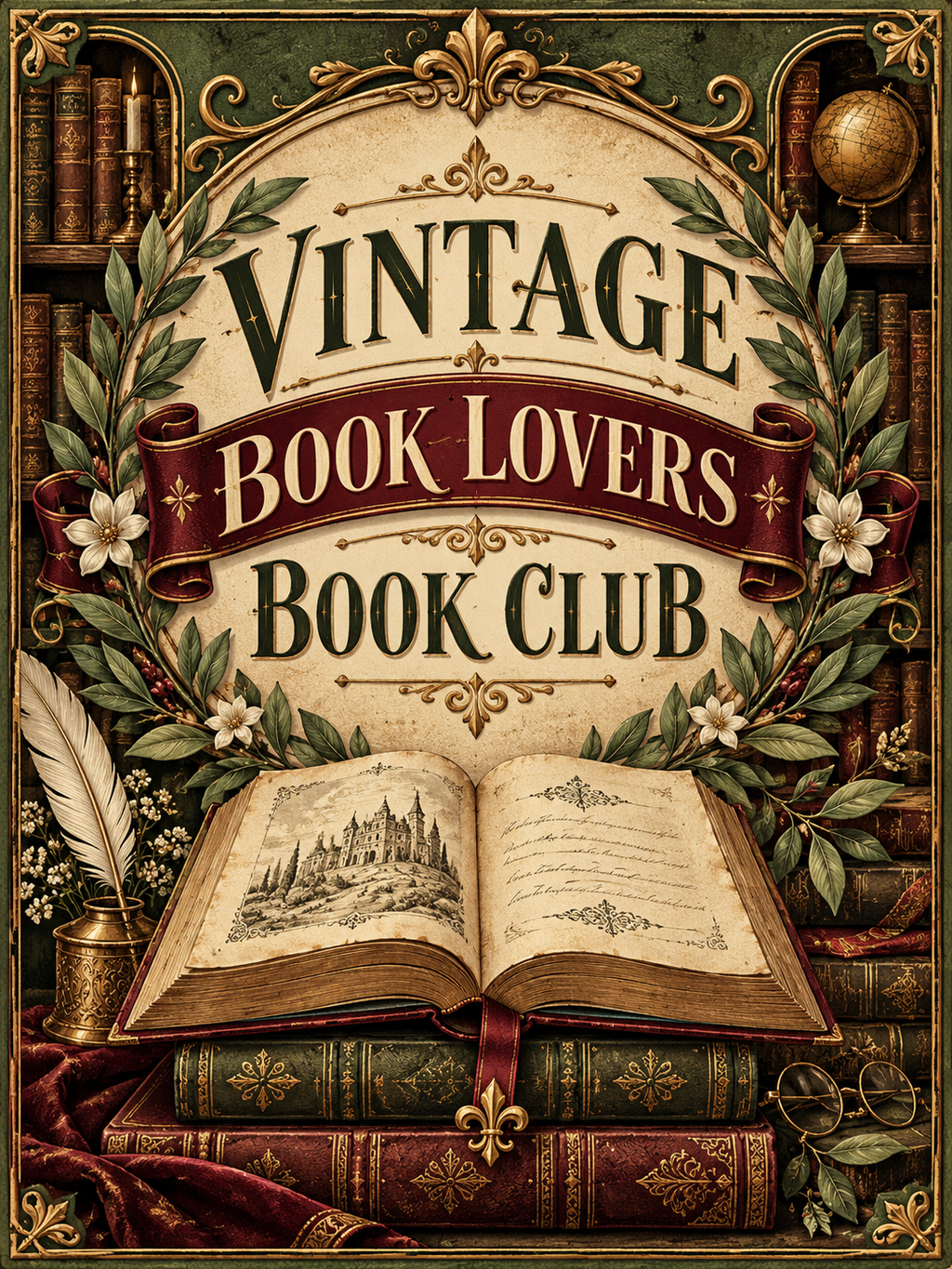 Vintage Book Lovers Book Club - Air Freshener