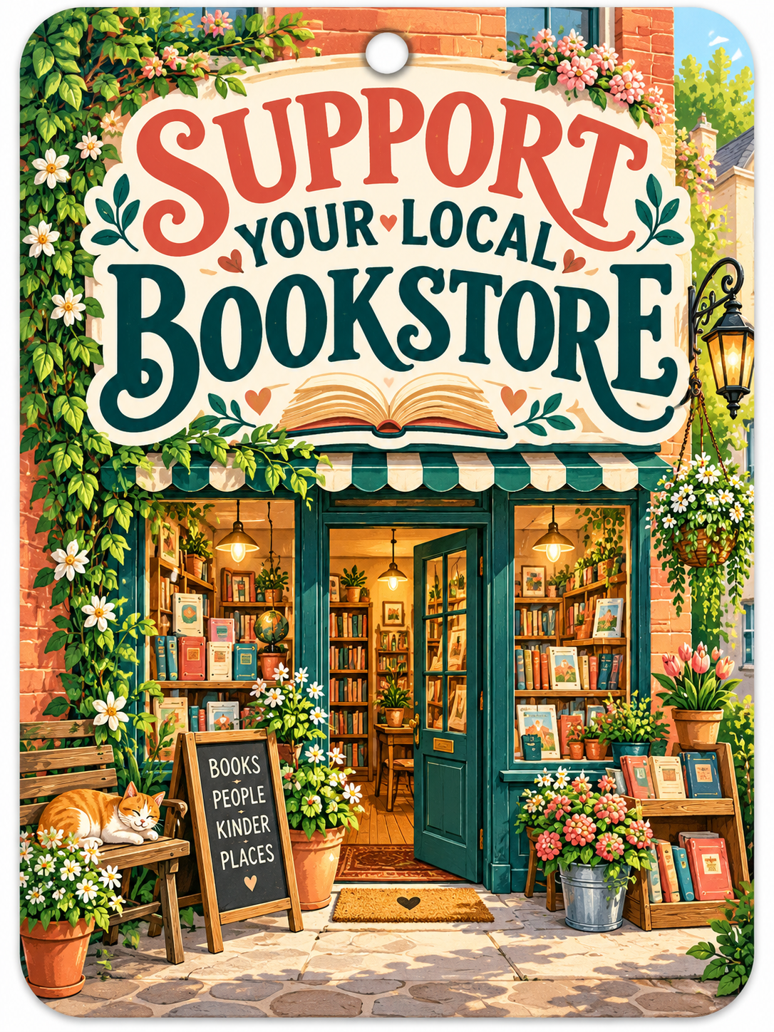 Support Your Local Bookstore - Air Freshener