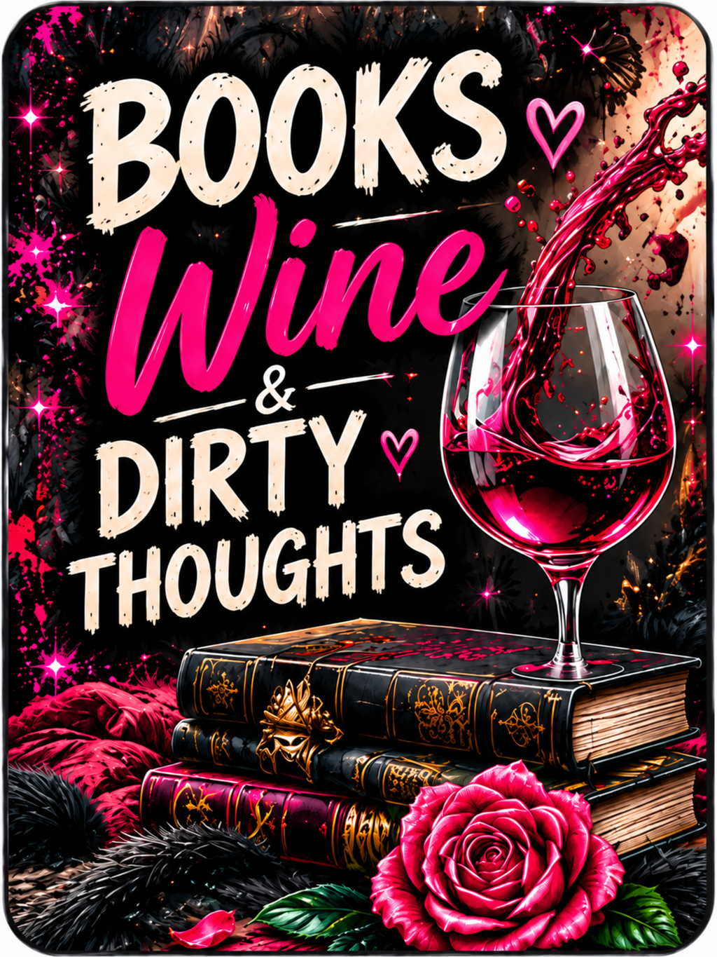 Books Wine and Dirty Thoughts - Air Freshener