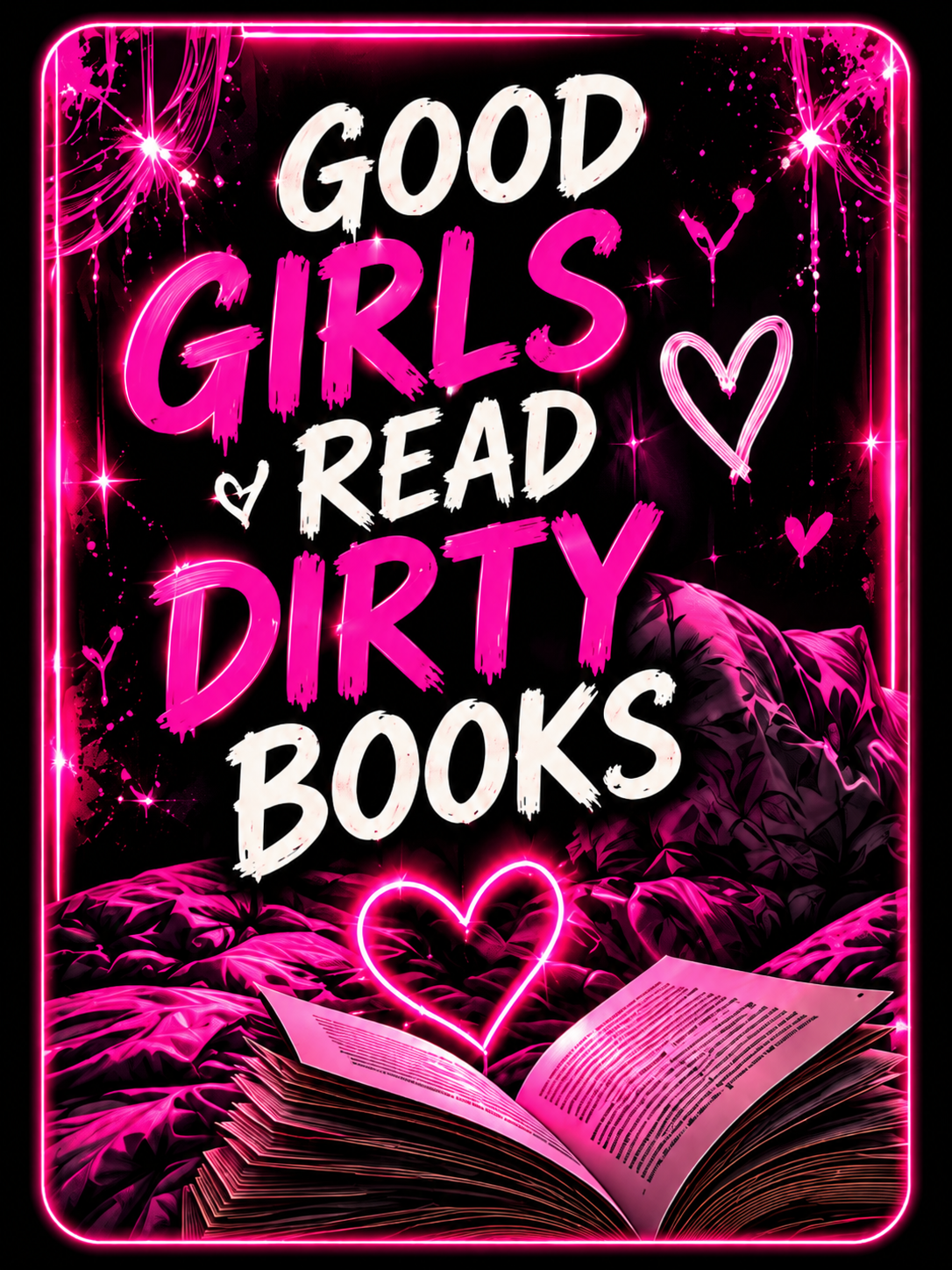 Good Girls Read Dirty Books - Neon Pink - Air Freshener