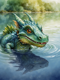 Little Green Dragon in a Still Pond - Air Freshener
