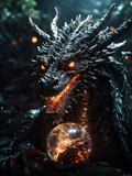 Obsidian Dragon and the Fire Orb - Air Freshener