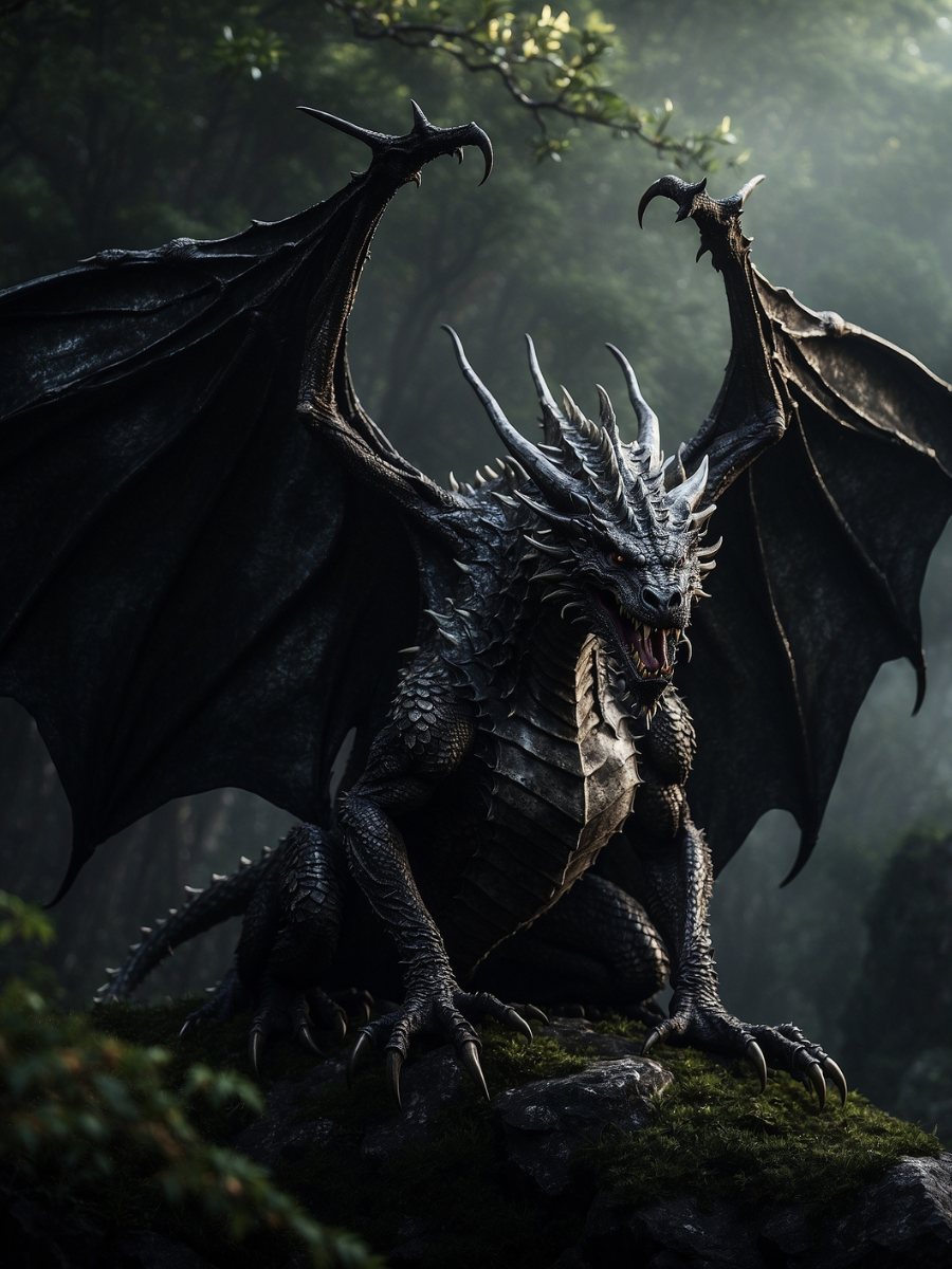 Shadow Dragon in the Forest Clearing - Air Freshener