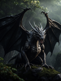 Shadow Dragon in the Forest Clearing - Air Freshener