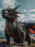 Horned Dragon on the Rocky Plain - Air Freshener