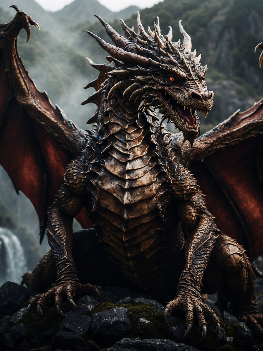 Bronze Dragon in the Mountain Mist - Air Freshener