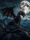 Moonlit Dragon on the Jagged Peak - Air Freshener