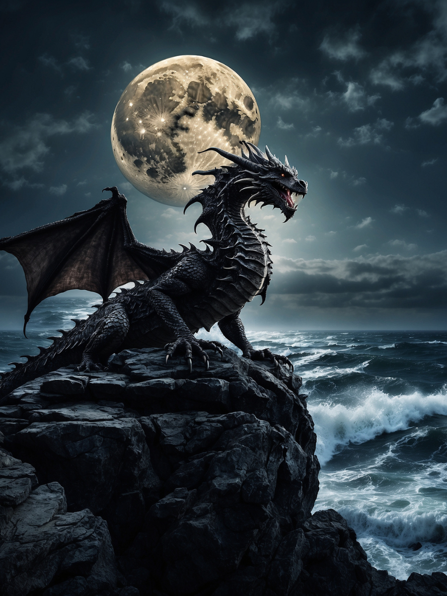 Dragon Above the Moonlit Surf - Air Freshener