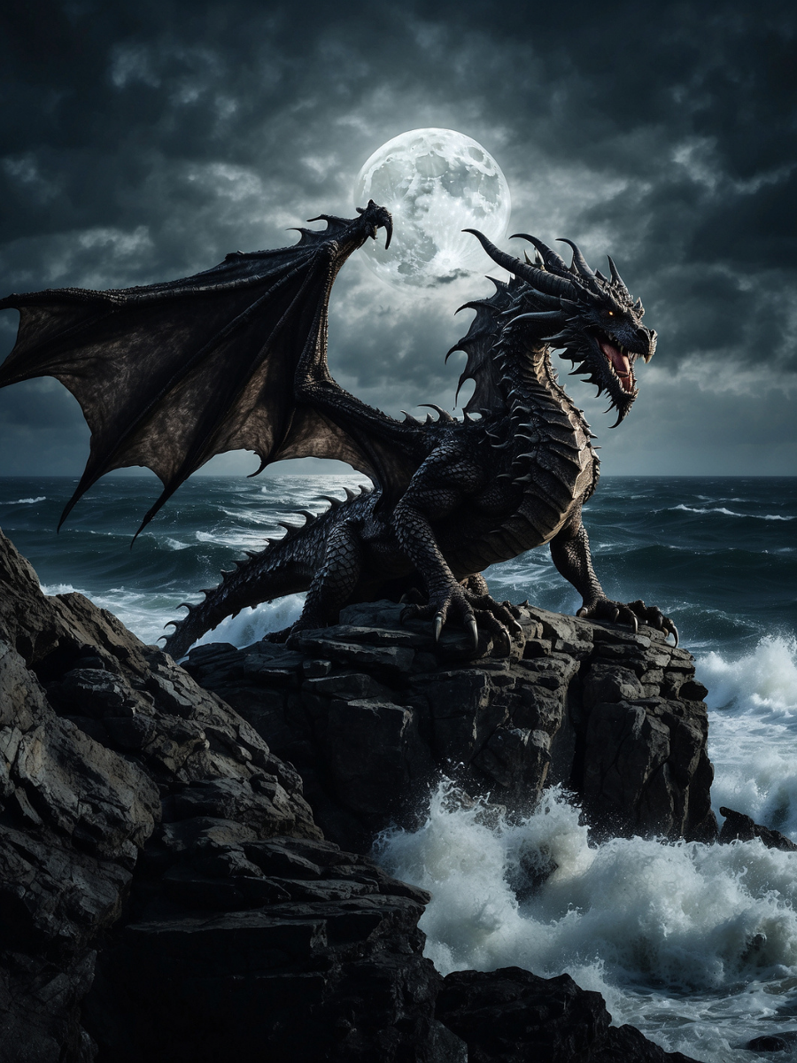 Moonlit Sea Cliff Dragon - Air Freshener