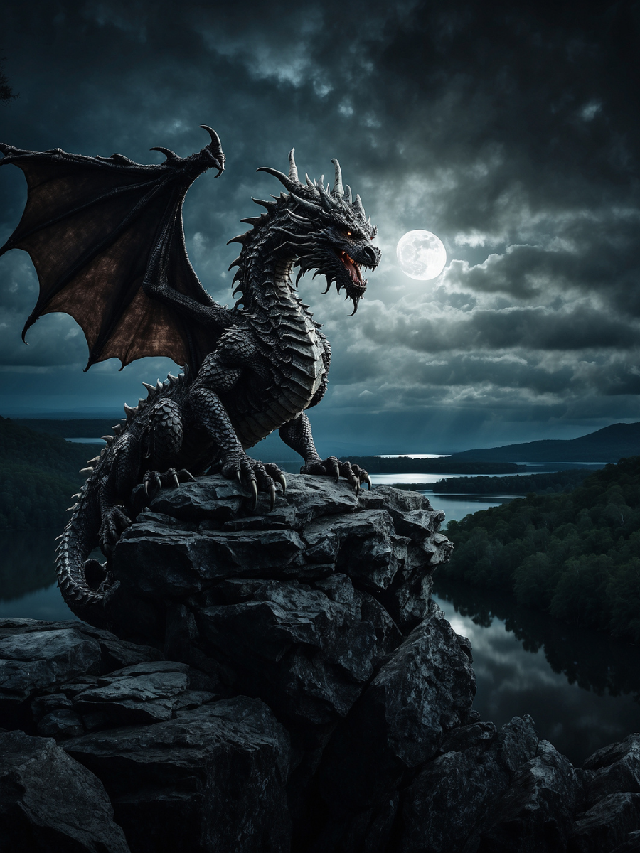Dragon on the High Nighttime Lookout - Air Freshener