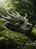 Moss Green Forest Dragon Portrait - Air Freshener