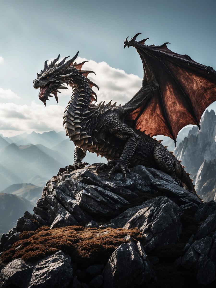 Dragon on the Cloudy Highland Summit - Air Freshener