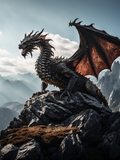 Dragon on the Cloudy Highland Summit - Air Freshener
