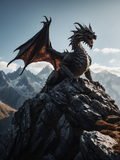 Dragon Above the Snowy Mountain Range - Air Freshener