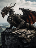 Dragon on the Broken Castle Turret - Air Freshener