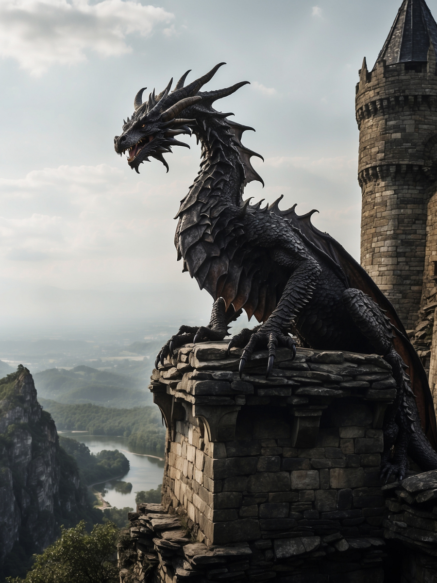 Dragon on the Tower Above the River - Air Freshener