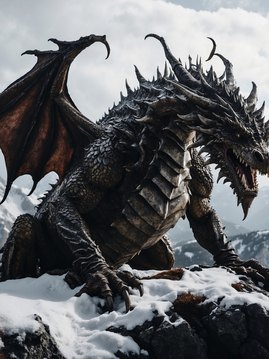 Black Dragon on the Frozen Summit - Air Freshener