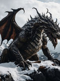 Black Dragon on the Frozen Summit - Air Freshener