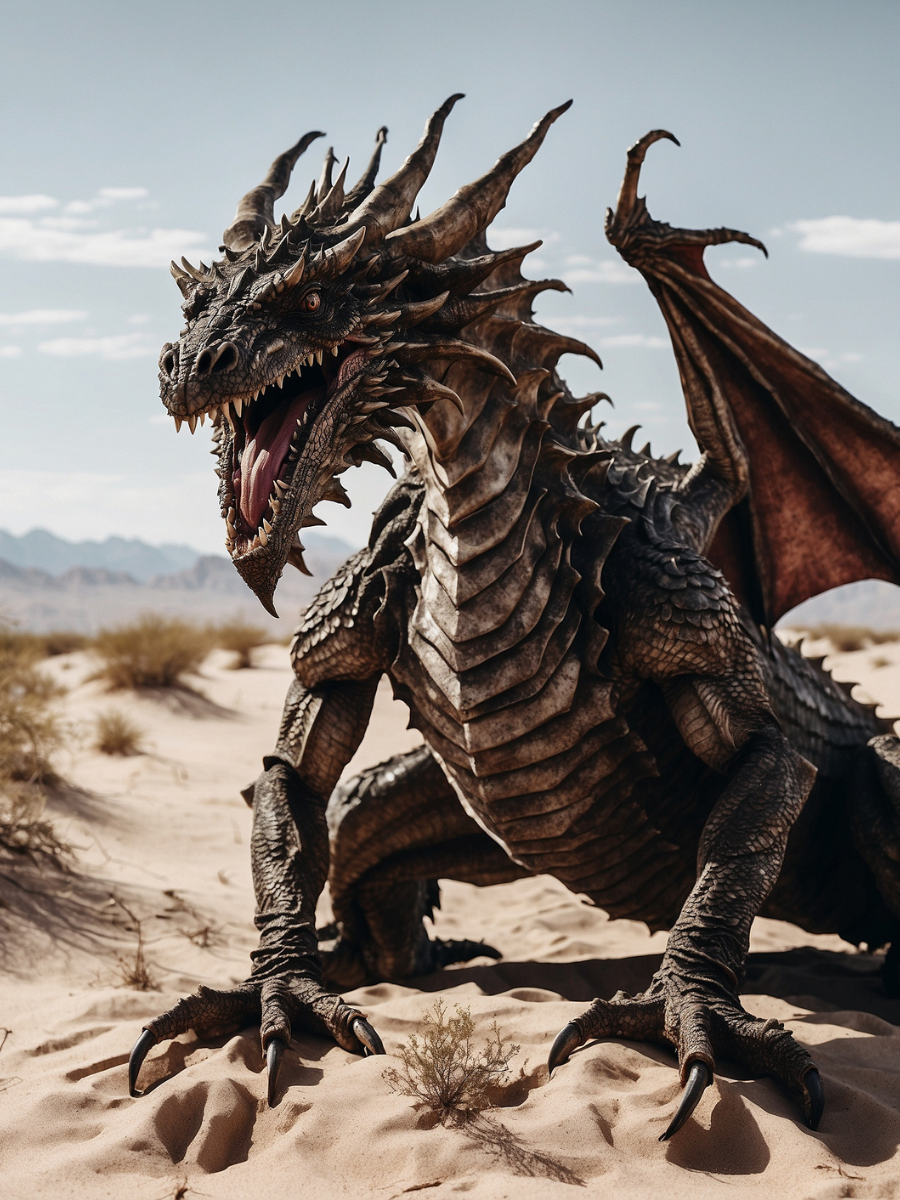 Roaring Dragon in the Desert Sand - Air Freshener