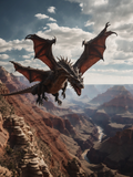 Dragon Flying Over the Desert Canyon - Air Freshener