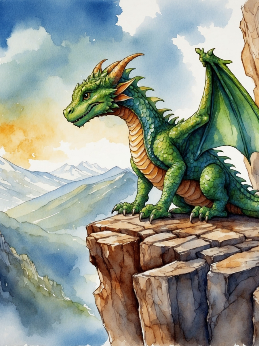 Green Dragon Above the Alpine Valley - Air Freshener
