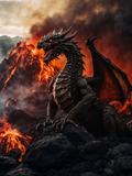 Dragon at the Erupting Volcano - Air Freshener