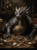 Dragon Guarding the Golden Treasure Orb - Air Freshener