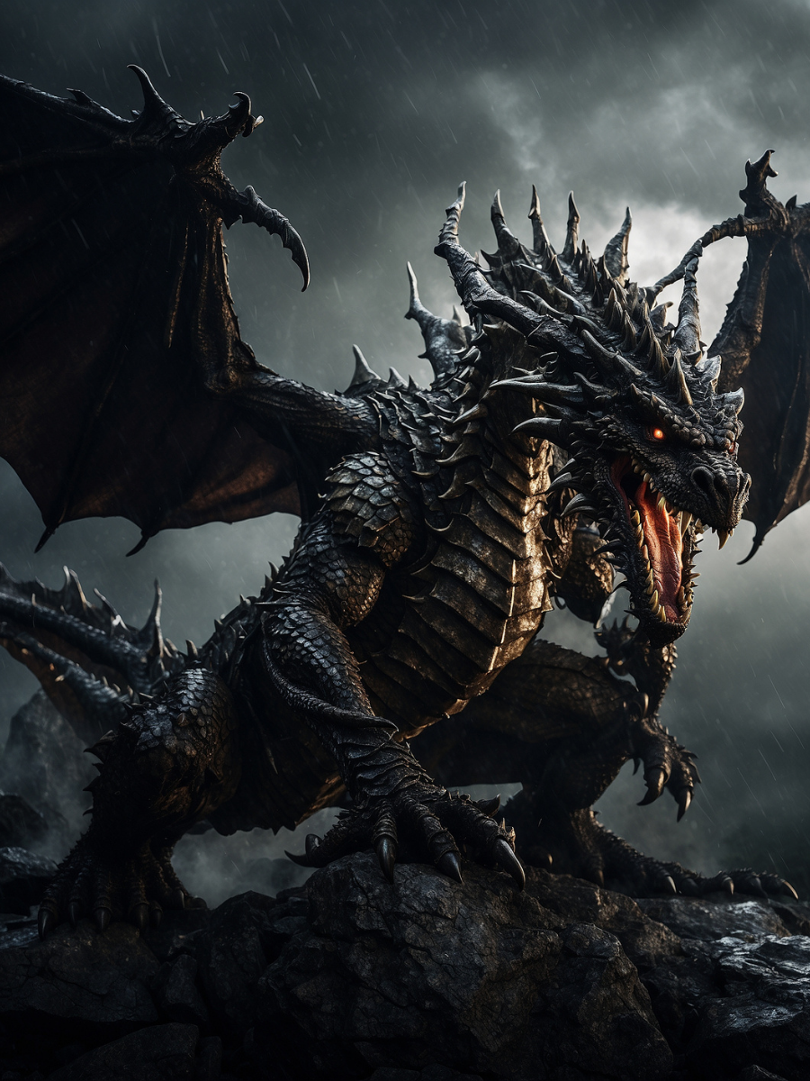 Dragon on the Stormy Rocky Perch - Air Freshener
