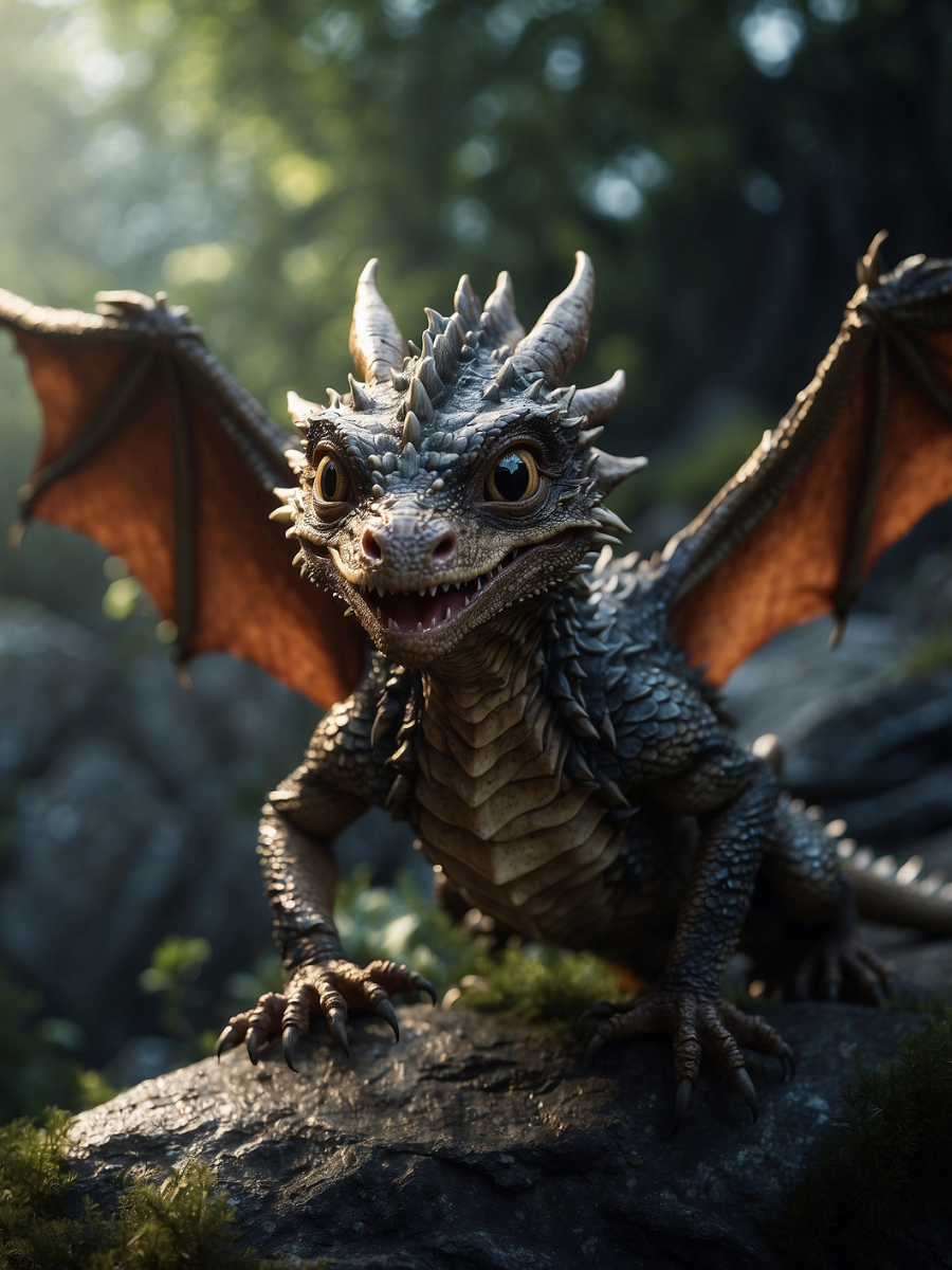 Wide Eyed Woodland Dragon Hatchling - Air Freshener