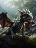 Smiling Baby Dragon on Moss - Air Freshener