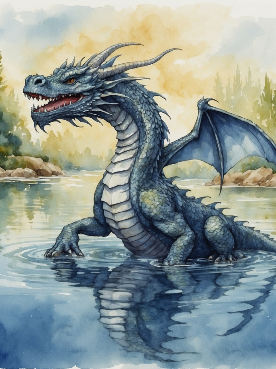 Blue Dragon in a Reflecting Lake - Air Freshener