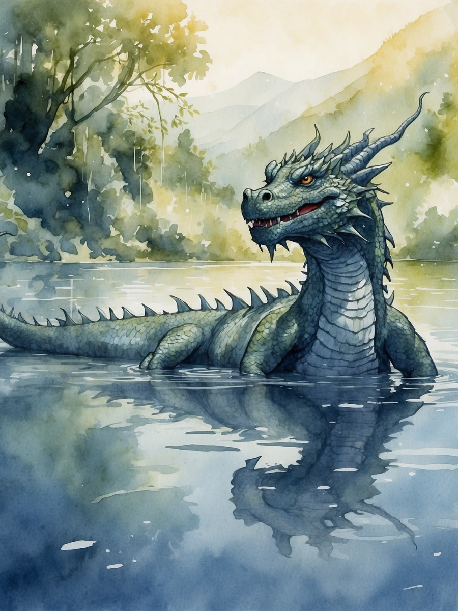 Long Necked Dragon in a Quiet Lake - Air Freshener