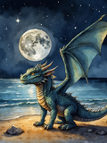 Dragon on the Full Moon Beach - Air Freshener
