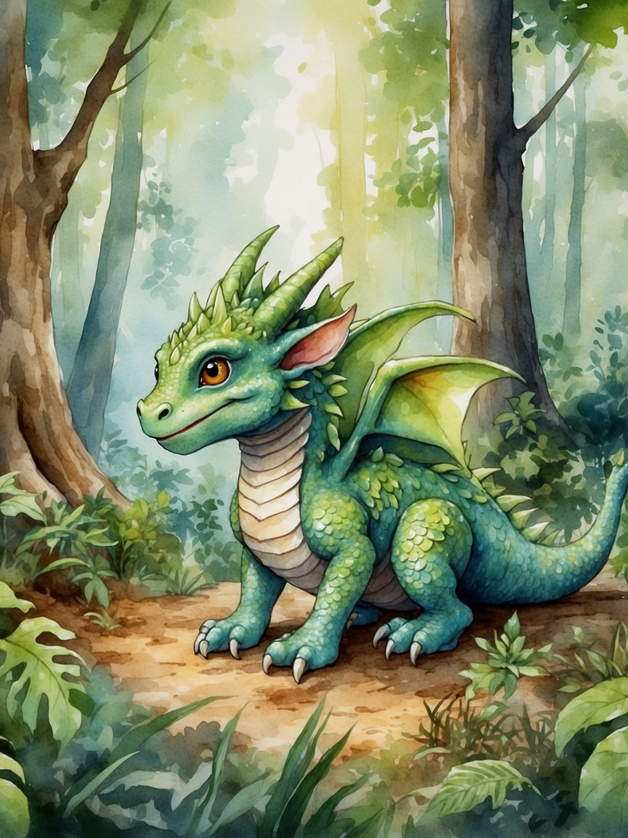Green Dragon on the Woodland Path - Air Freshener