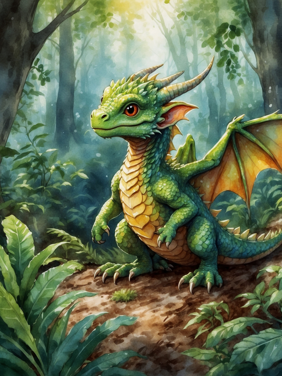 Little Green Dragon in the Fern Garden - Air Freshener